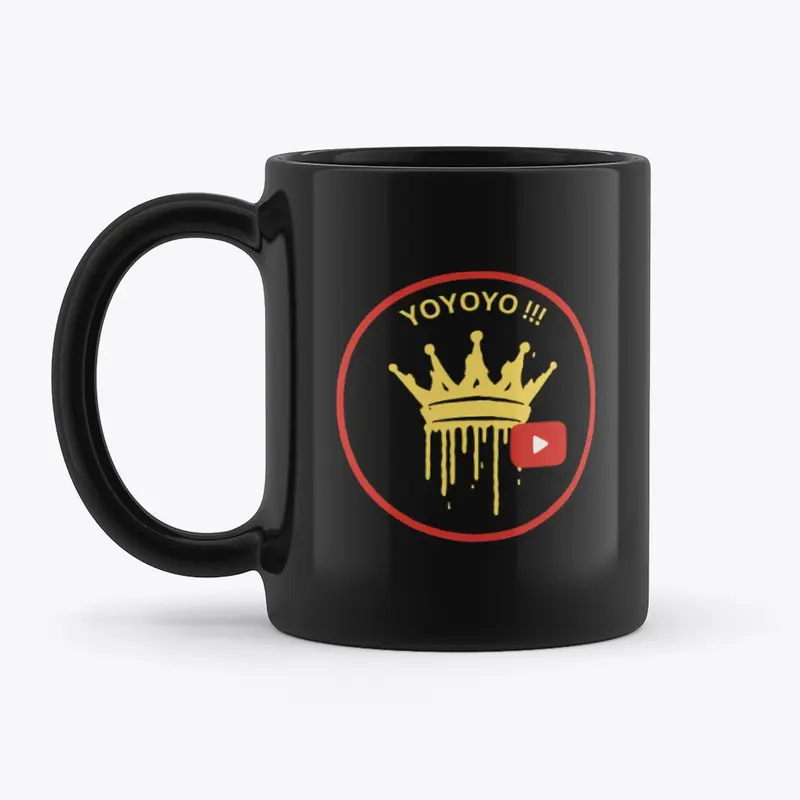 Tall Black Coffee Mug 